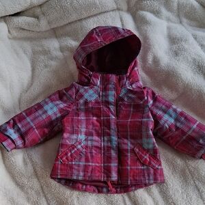 Girls Light Winter Jacket Plaid